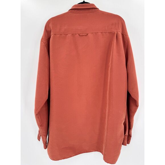 THE NORTH FACE Orange Red Long Sleeve Oversized Y2K Button Down Shirt Size XL - Picture 5 of 6